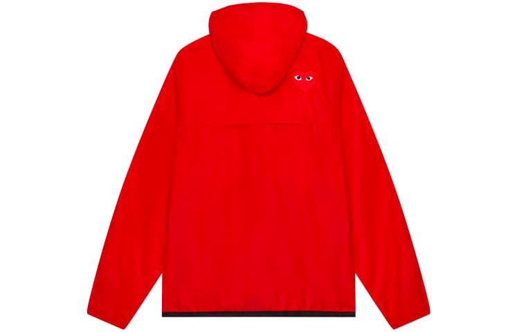 Куртка CDG Play x K-Way Zip Jacket Red Logo - изображение 2