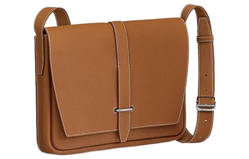 Сумка через плечо HERMES Steve Light Junior 37 Gold Togo - изображение 2