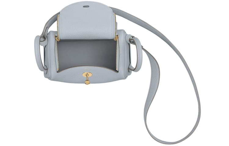 Сумка через плечо HERMES Lindy 19 Taurillon Clemence 08 Bleu Pale - изображение 3