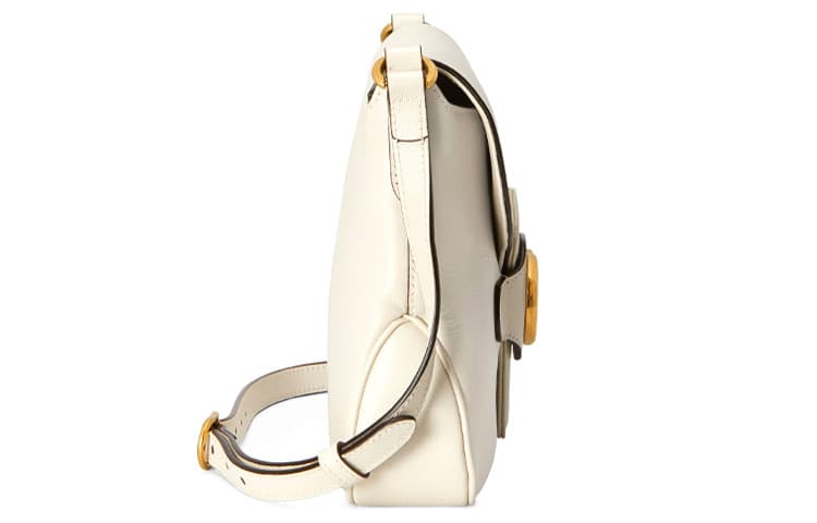 Сумка через плечо Gucci Leather Messenger Bag White - изображение 3