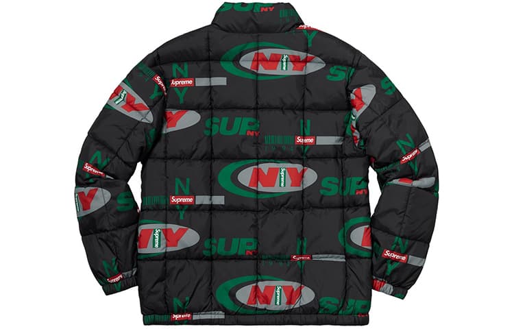 Зимняя куртка пуховик Supreme FW18 NY Reversible Puffy Jacket Black - изображение 3