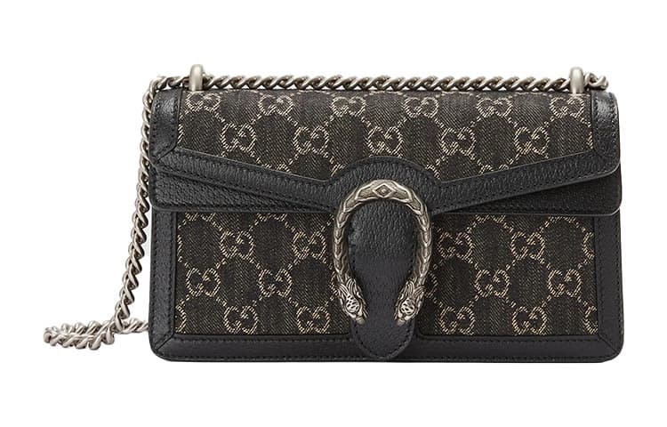 Мини-сумка Gucci Dionysus Denim Small Shoulder Bag Black - изображение 1