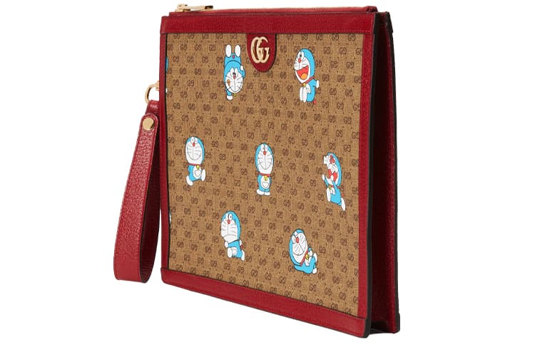 Сумка GUCCI x Doraemon Monogram Canvas Clutch Ebony Red - изображение 2