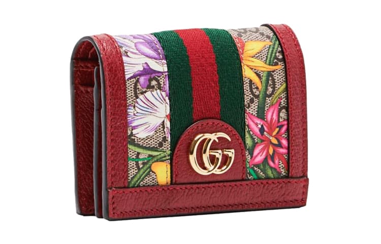 Картхолдер Gucci Floral Logo Stripe Wallet - изображение 2