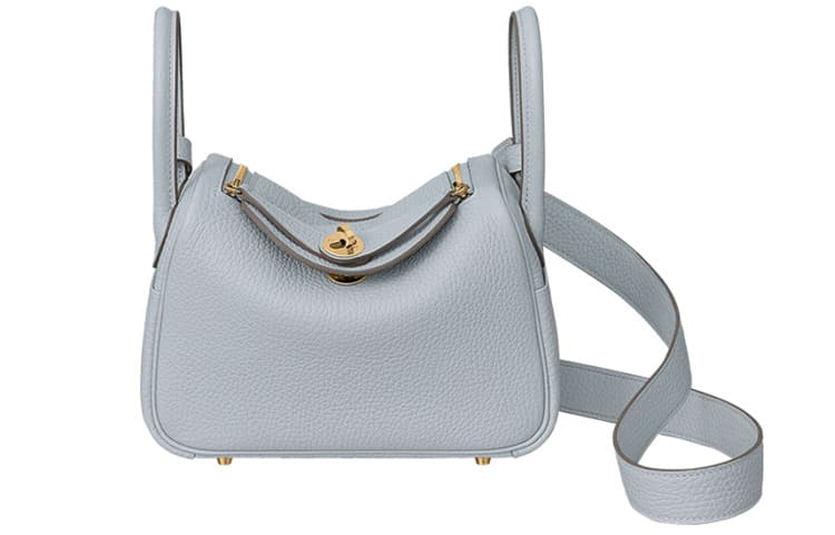 Сумка через плечо HERMES Lindy 19 Taurillon Clemence 08 Bleu Pale - изображение 1