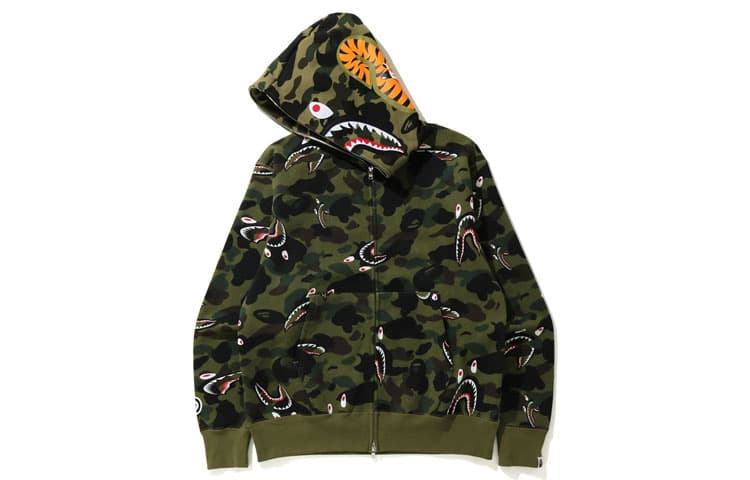 Куртка A BATHING APE Shark Camo Full Zip Hoodie - изображение 2