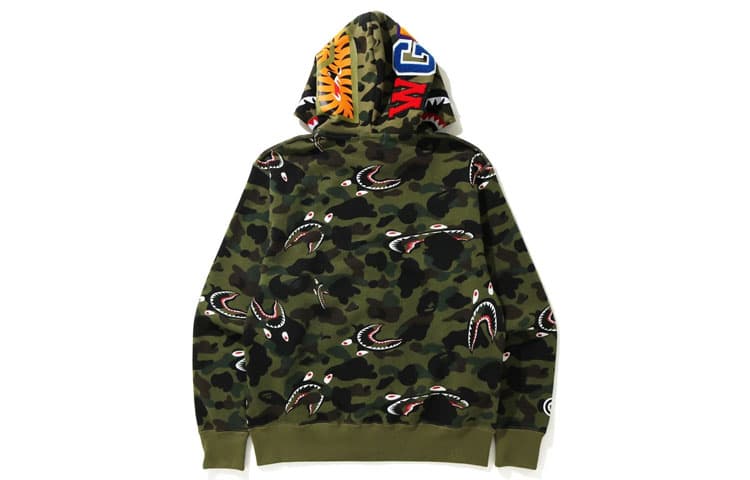 Куртка A BATHING APE Shark Camo Full Zip Hoodie - изображение 3