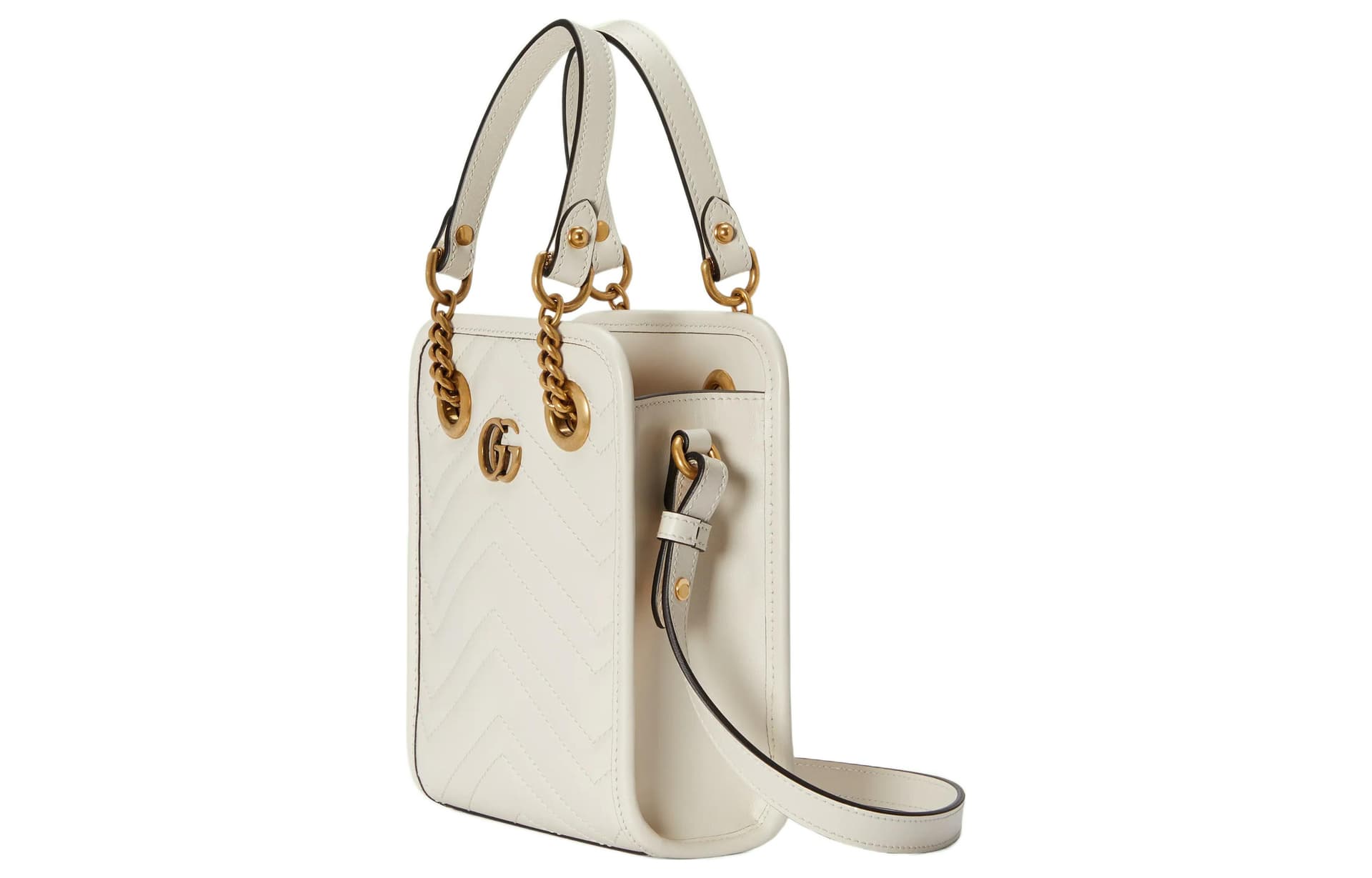 Сумка Gucci Marmont Mini Tote Bag White - изображение 2