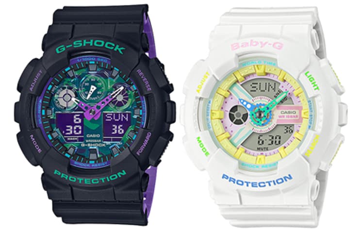Часы Casio G-Shock GA-100BL-1A & Baby-G BA-110TM-7A - изображение 1