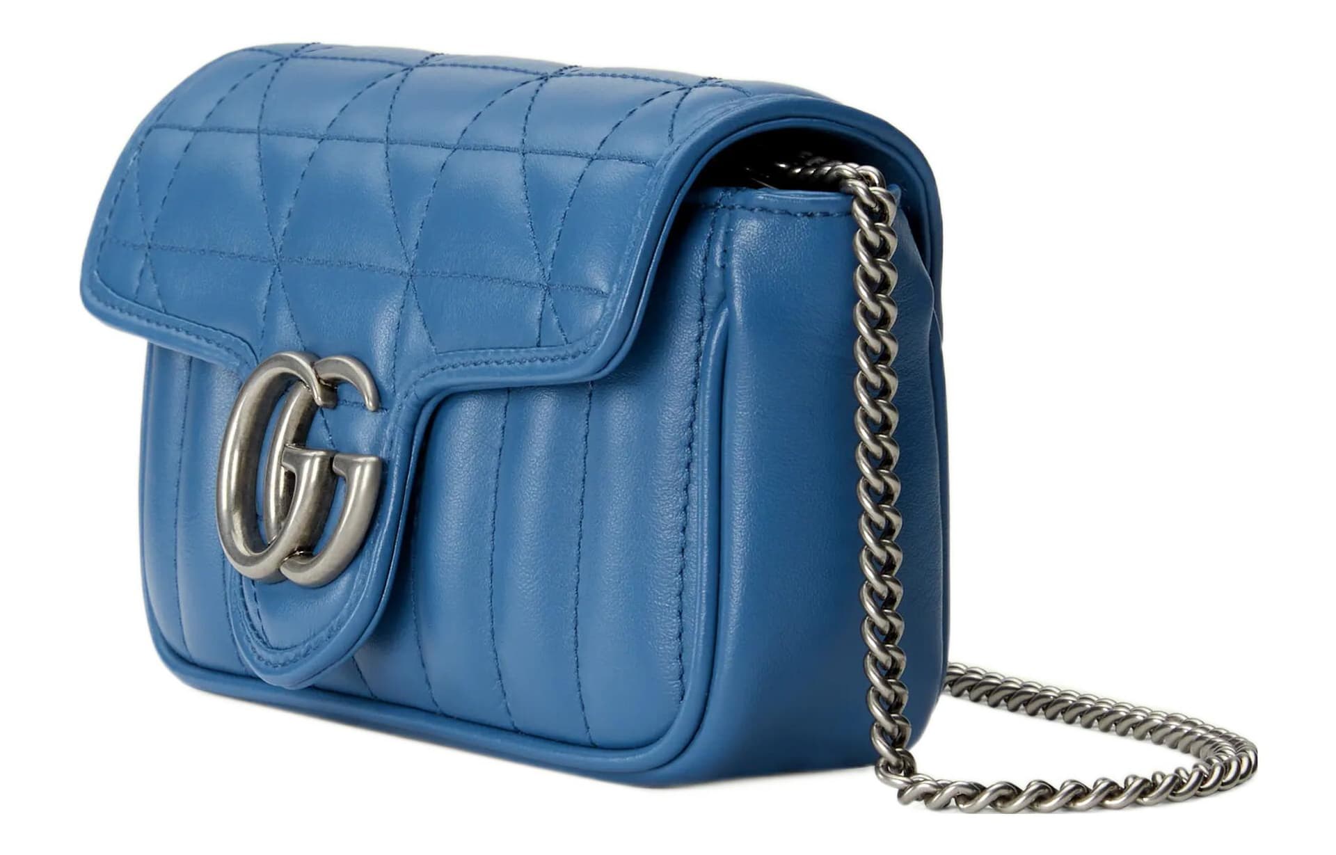 Сумка через плечо Gucci GG Marmont Mini Blue - изображение 2
