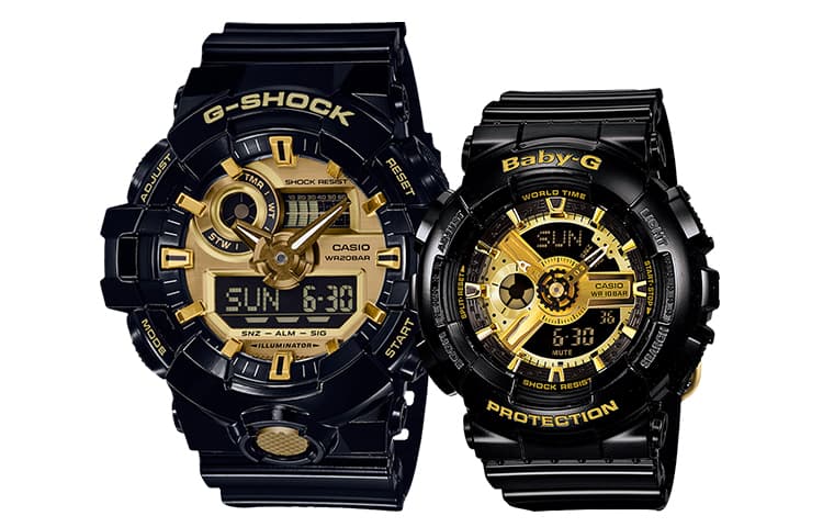 Часы CASIO G-SHOCK GA-710GB-1APR + BABY-G BA-110-1APR - изображение 1