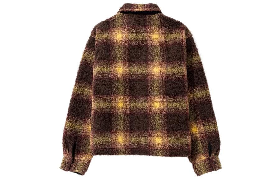 Куртка Stussy Shadow Plaid Sherpa Zip Shirt - изображение 2