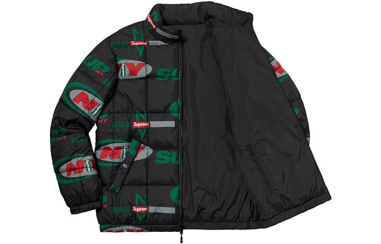 Зимняя куртка пуховик Supreme FW18 NY Reversible Puffy Jacket Black - изображение 2