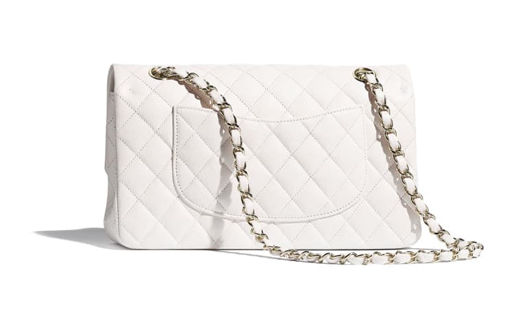 Сумка через плечо Chanel Classic Flap Medium White - изображение 2