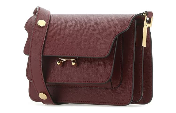 Сумка через плечо Marni Crossbody Bag Burgundy - изображение 2