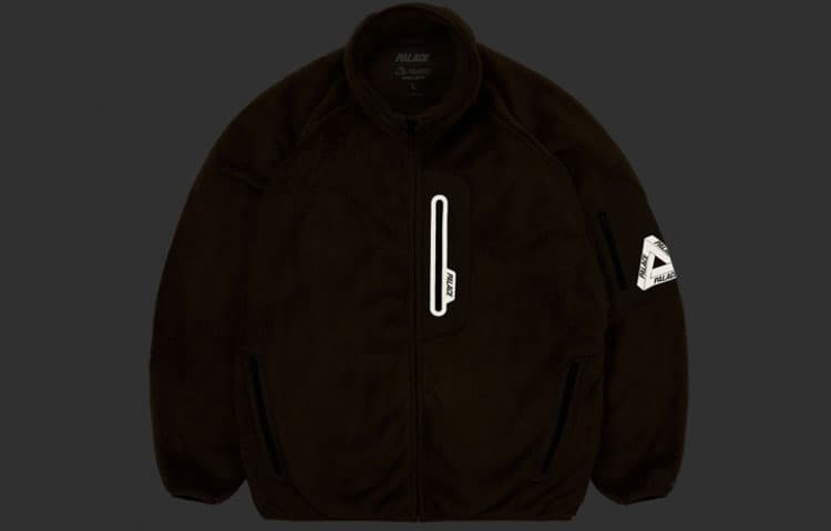Куртка PALACE FW21 ULTIMO Polartec High Loft Track Jacket Brown Logo - изображение 3