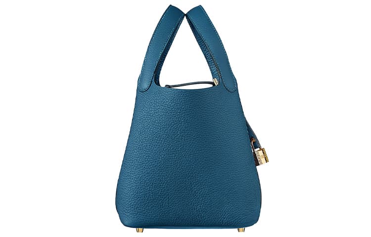 Сумка HERMES Picotin Lock 18 Clemence S4 Deep Blue - изображение 4