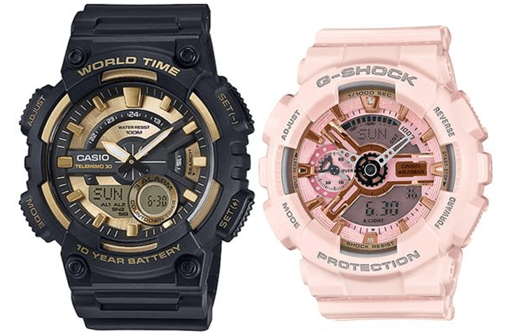 Часы CASIO STANDARDBABY-G AEQ-110BW-9A+GMA-S110MP-4A1 - изображение 1