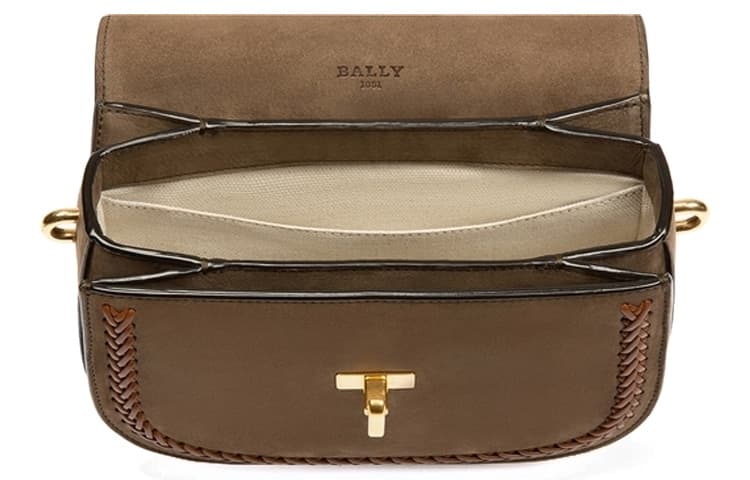 Сумка через плечо Bally Mini Leather Crossbody Bag Green - изображение 3