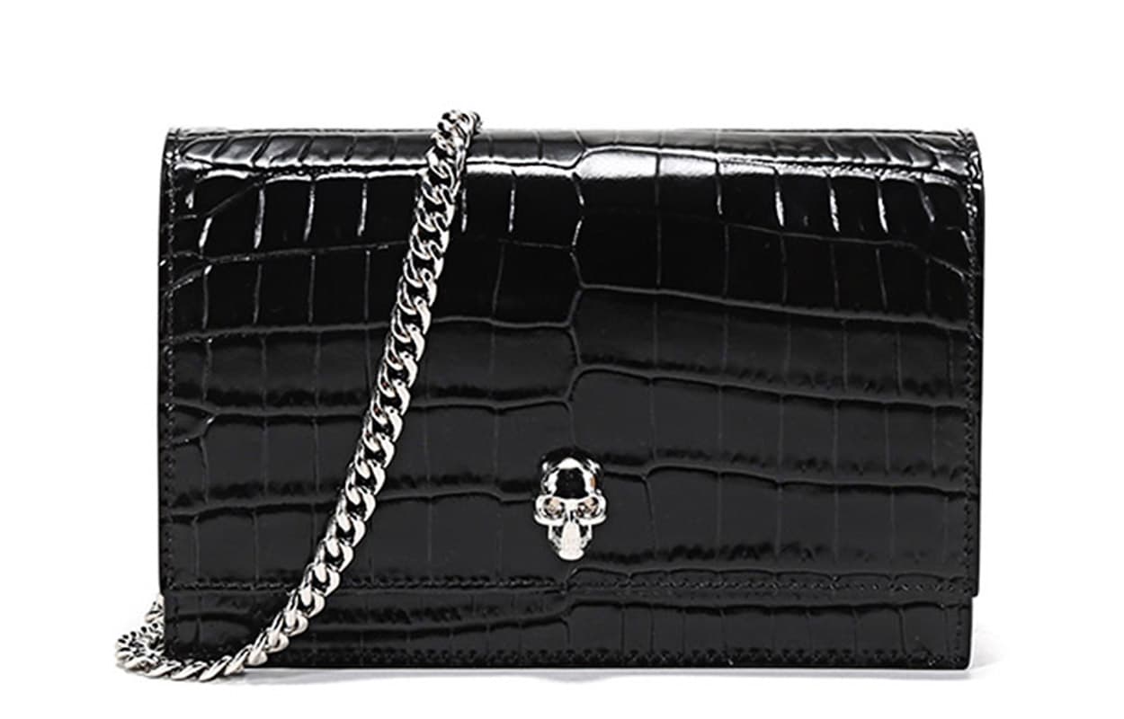 Мини-сумка Alexander McQueen Chain Leather Clutch Small Black - изображение 1