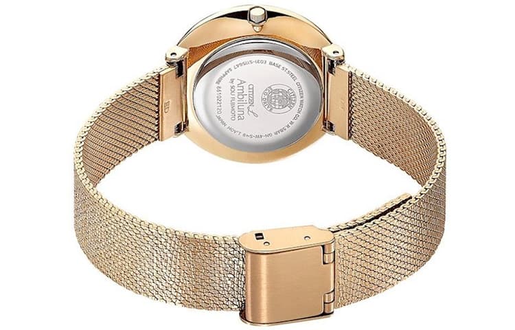 Часы CITIZEN Eco Drive Освежающий вариант кварцевый механизм нержавеющая сталь шнуровка женские часы золотой циферблат - изображение 2