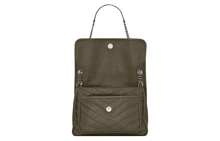 Сумка через плечо Saint Laurent Niki Medium Grey Khaki - изображение 6