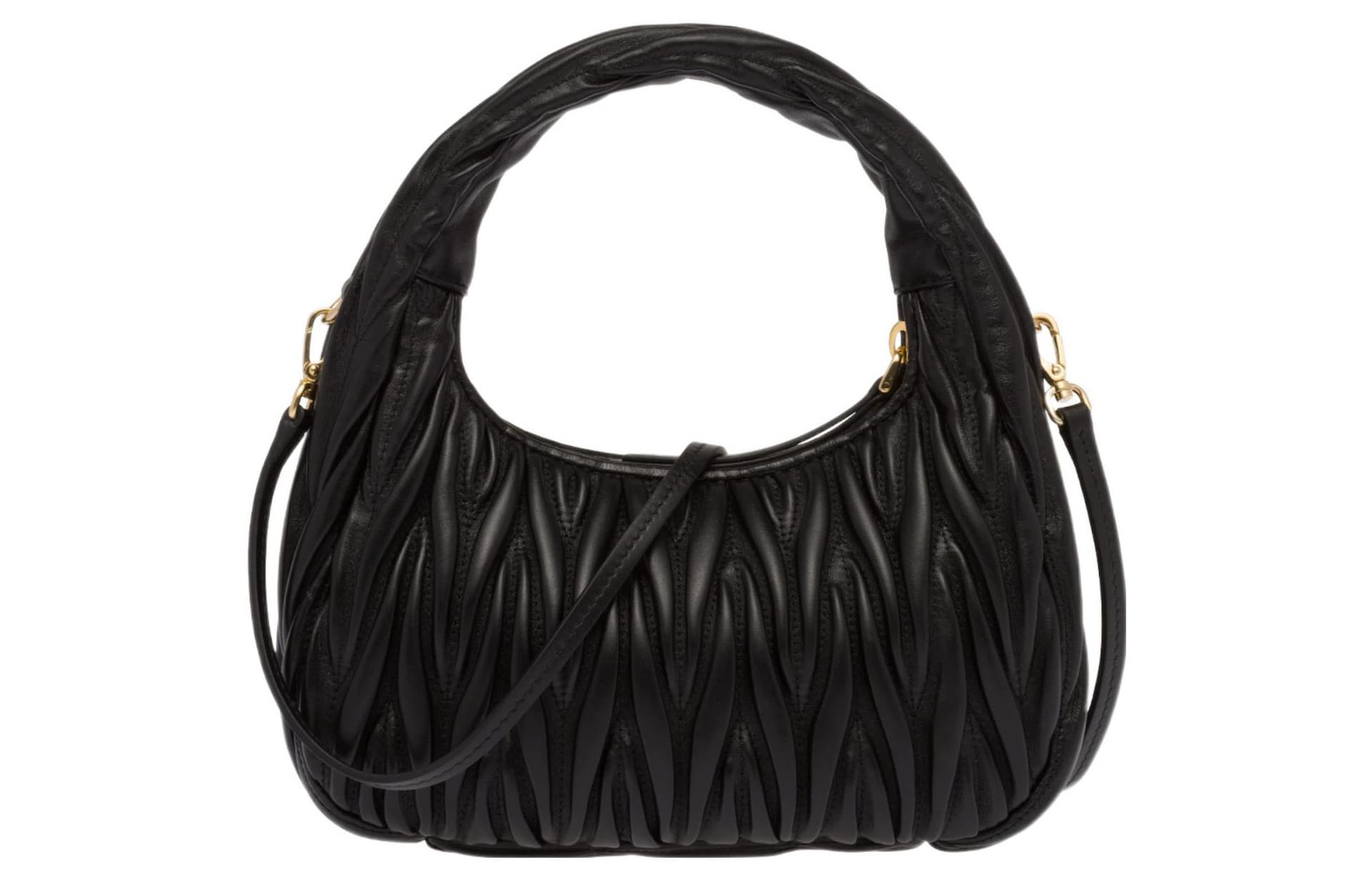 Сумка Miu Miu Matelassé Hobo Bag Black - изображение 3