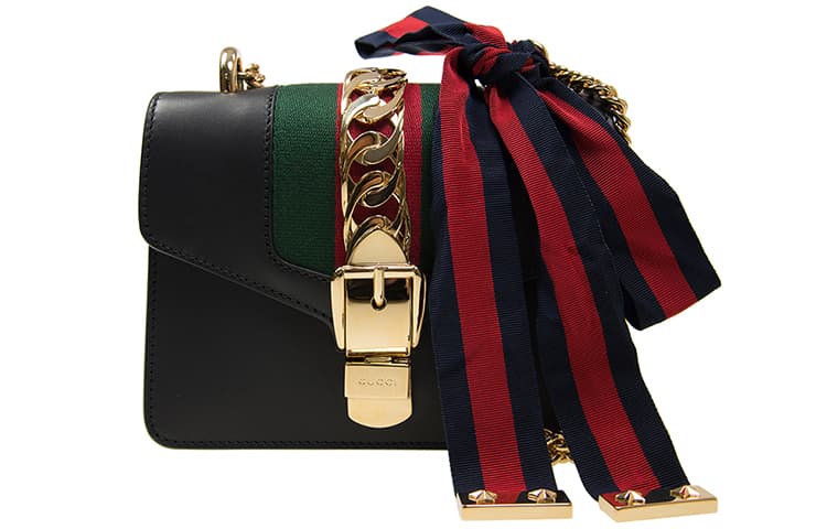 Сумка через плечо Gucci Sylvie Mini Black - изображение 1