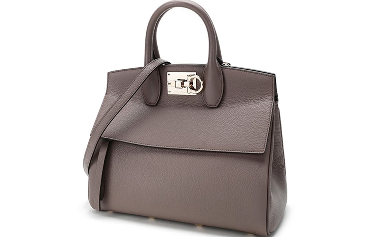 Сумка Ferragamo The Studio Brown Grey - изображение 2