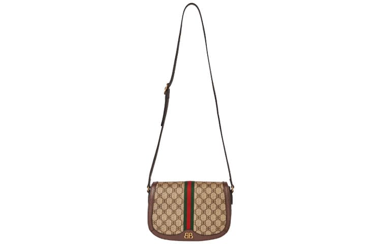 Сумка Balenciaga x Gucci Saddle Bag Brown - изображение 2