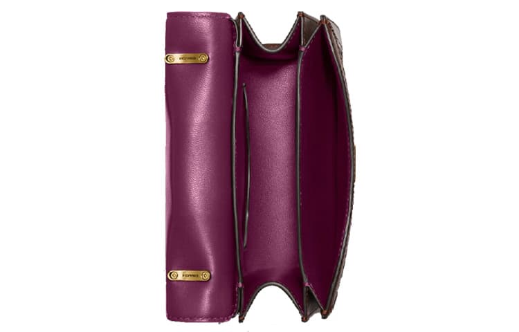 Сумка через плечо COACH Alie 18 Messenger Bag Small Brown Red - изображение 2