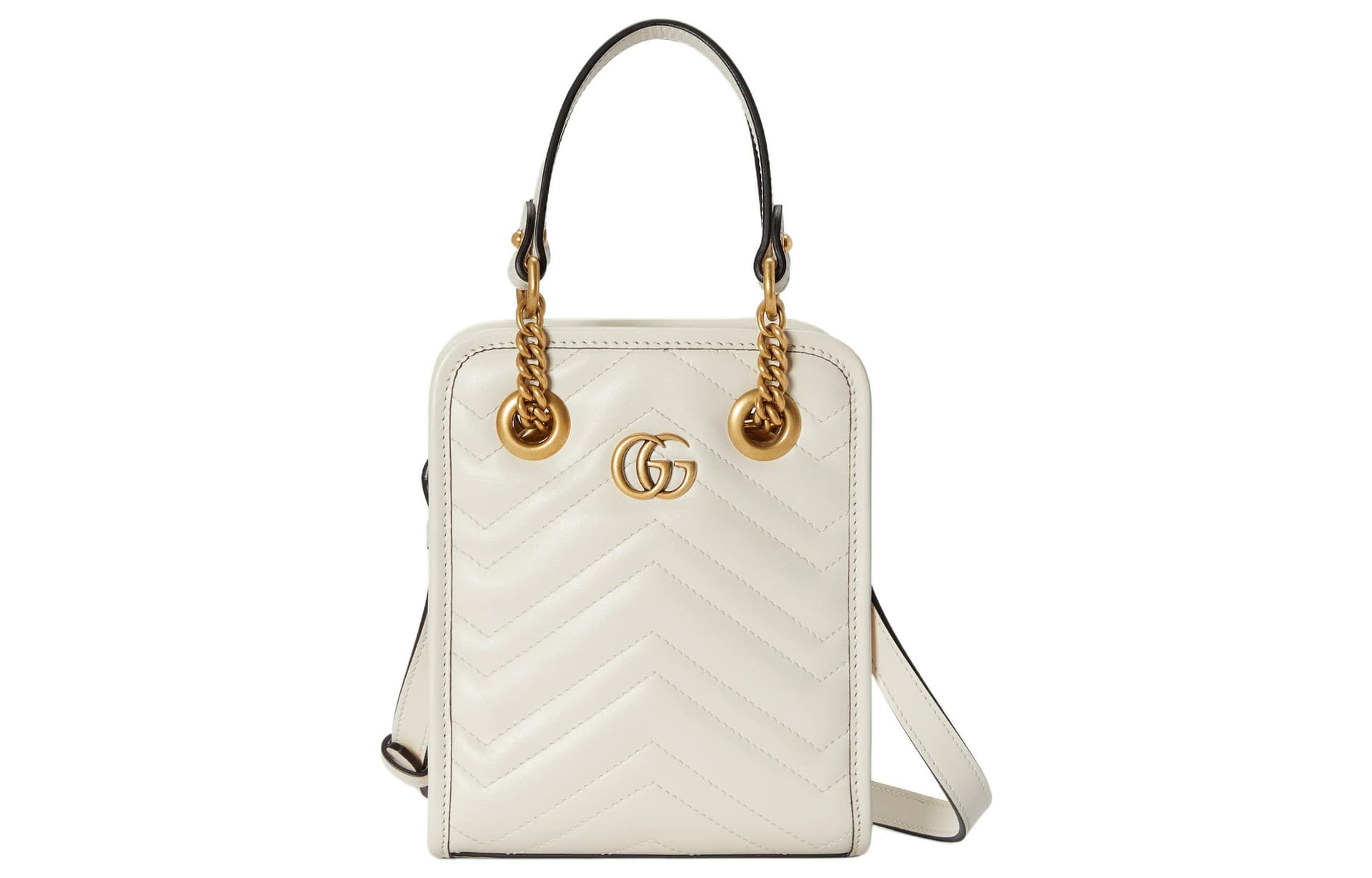 Сумка Gucci Marmont Mini Tote Bag White - изображение 1