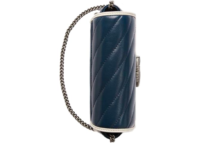 Сумка через плечо Gucci Marmont GG Super Mini Blue/White - изображение 5