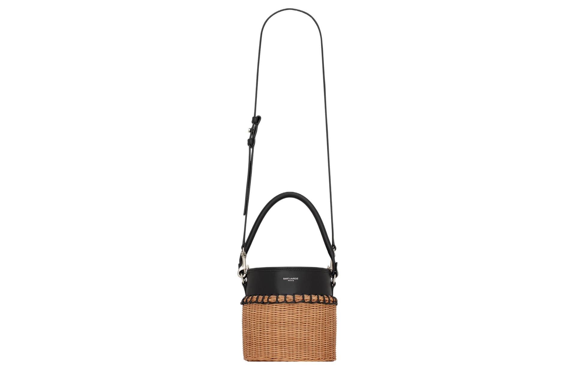 Сумка Saint Laurent Bucket Bag Natural Linen Black - изображение 2