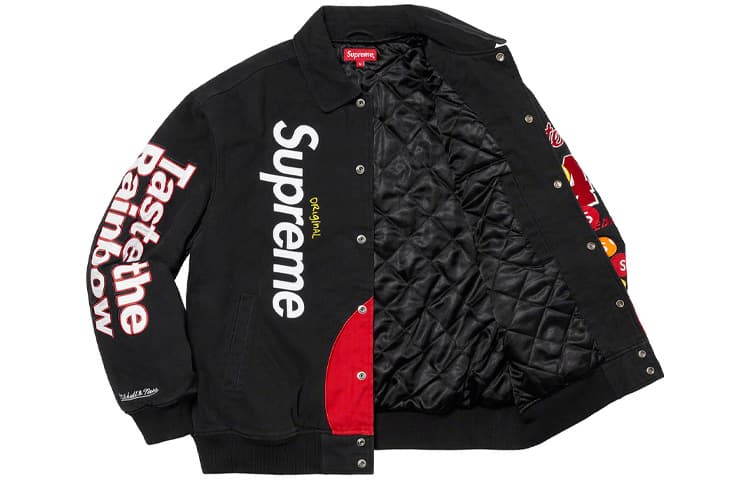 Куртка Supreme x Skittles x Mitchell & Ness Varsity Jacket - изображение 3