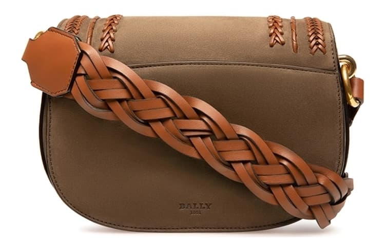 Сумка через плечо Bally Mini Leather Crossbody Bag Green - изображение 2