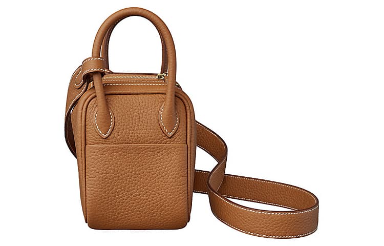 Сумка через плечо HERMES Lindy Mini 19 Taurillon Clemence 37 Gold - изображение 3