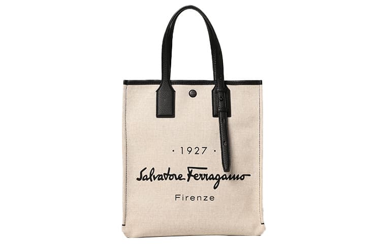 Сумка Ferragamo Logo Canvas Tote Beige - изображение 1