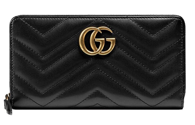 Кошелек Gucci GG Marmont Long Zip Wallet Black - изображение 1