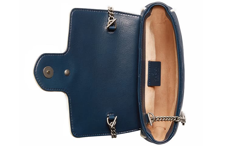 Сумка через плечо Gucci Marmont GG Super Mini Blue/White - изображение 7