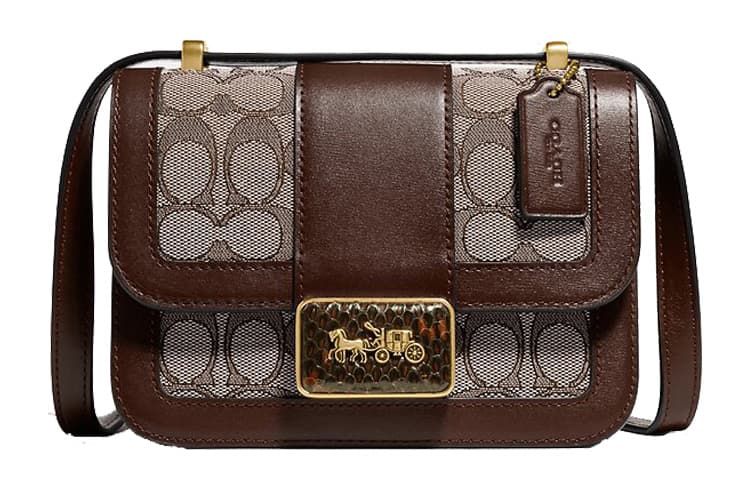 Сумка через плечо COACH Alie 18 Messenger Bag Small Brown Red - изображение 1