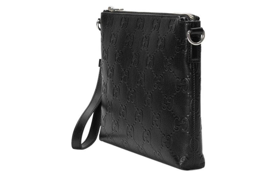 Сумка Gucci Leather Messenger Clutch Black - изображение 4