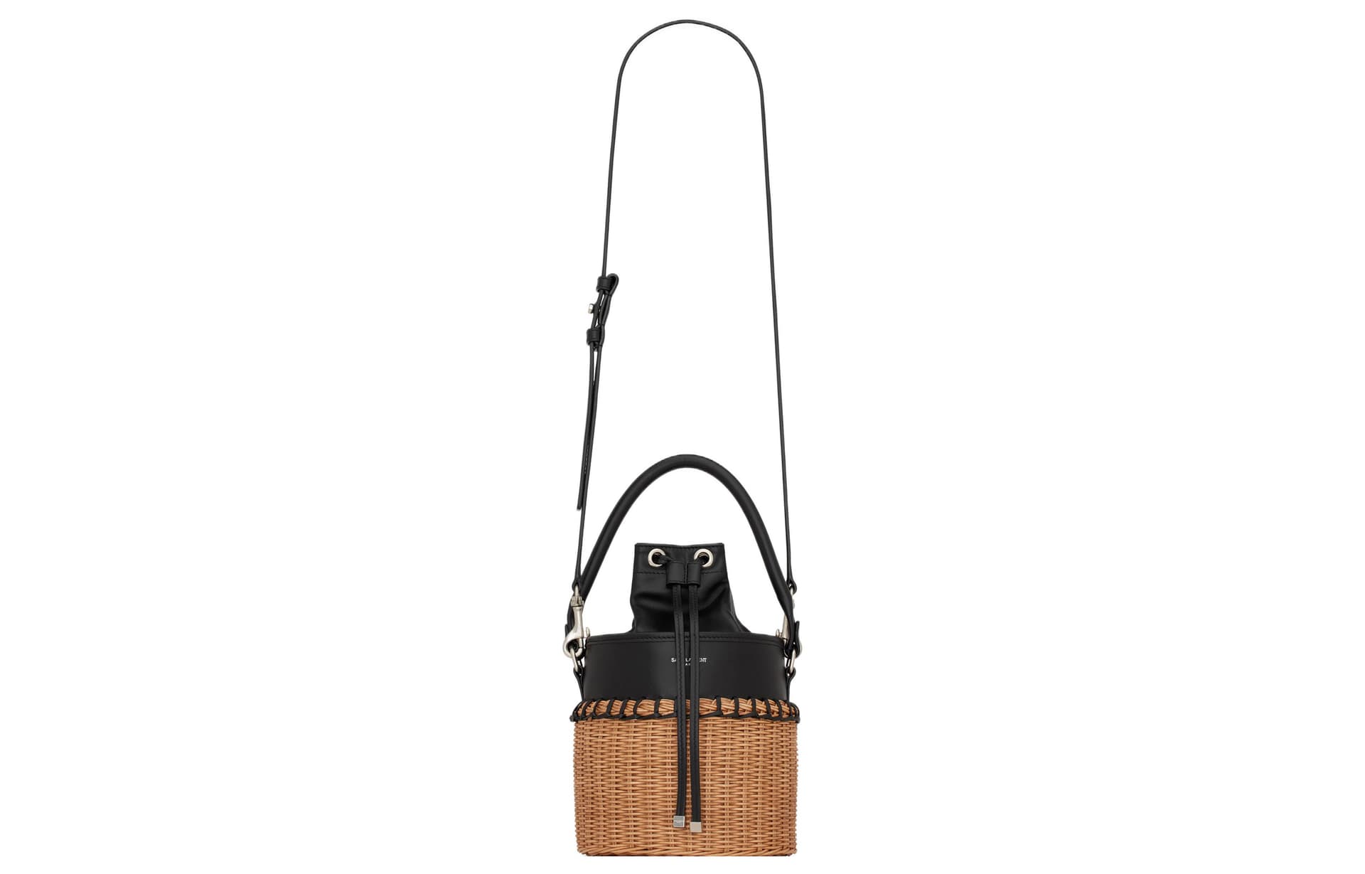 Сумка Saint Laurent Bucket Bag Natural Linen Black - изображение 4