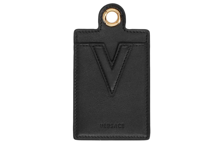 Кошелек VERSACE Black leather card holder - изображение 2