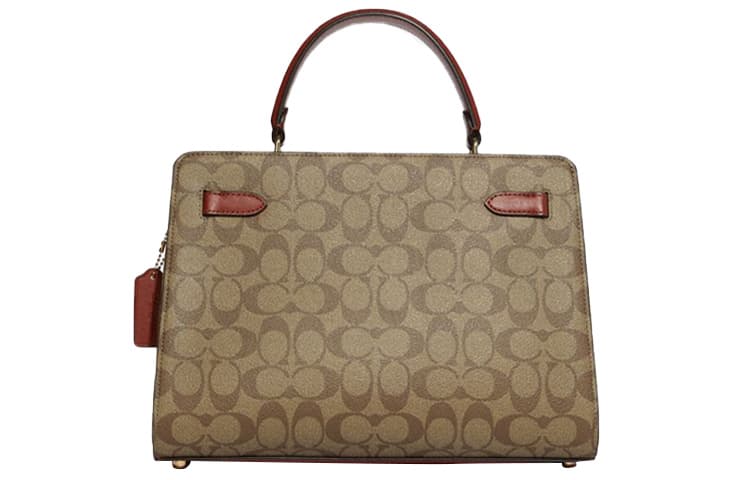 Сумка COACH Lane 32 Tote Bag Khaki White - изображение 3