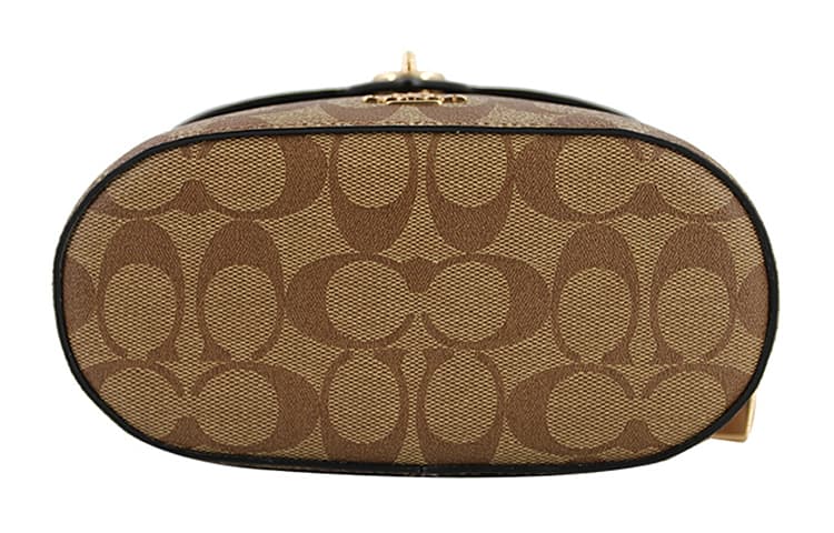 Сумка COACH Kay 20 Box Bag Small Black Brown Logo - изображение 5
