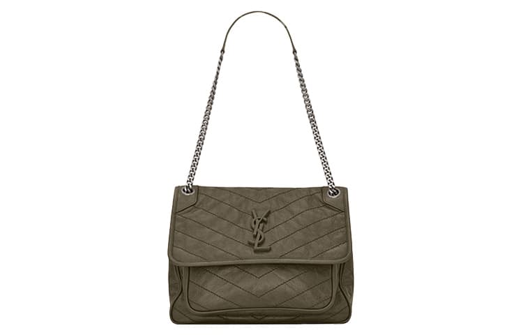 Сумка через плечо Saint Laurent Niki Medium Grey Khaki - изображение 1