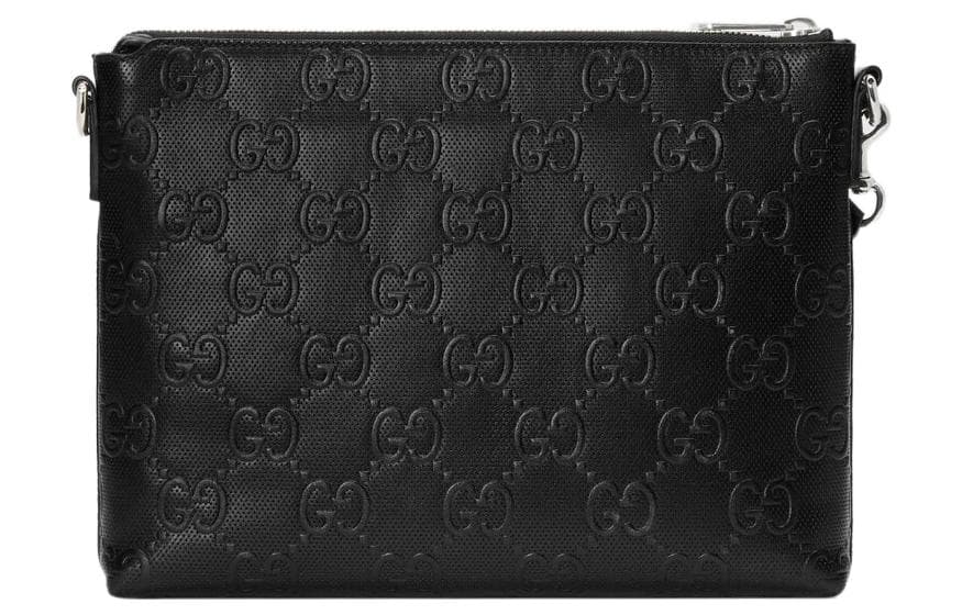Сумка Gucci Leather Messenger Clutch Black - изображение 2