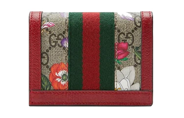 Картхолдер Gucci Floral Logo Stripe Wallet - изображение 7