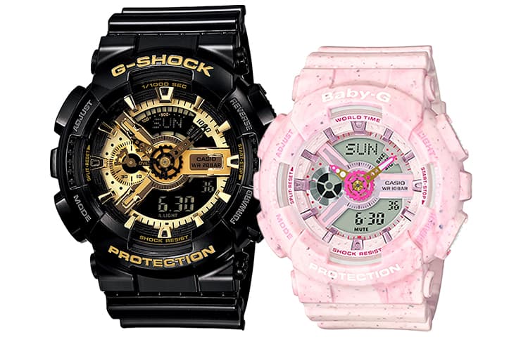 Часы Casio G-Shock & Baby-G BA-110PI-4APR+GA-110GB-1APR - изображение 1